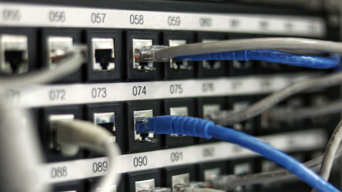 ethernet cables in server